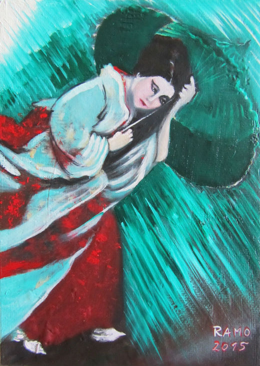 Geisha in the Rain