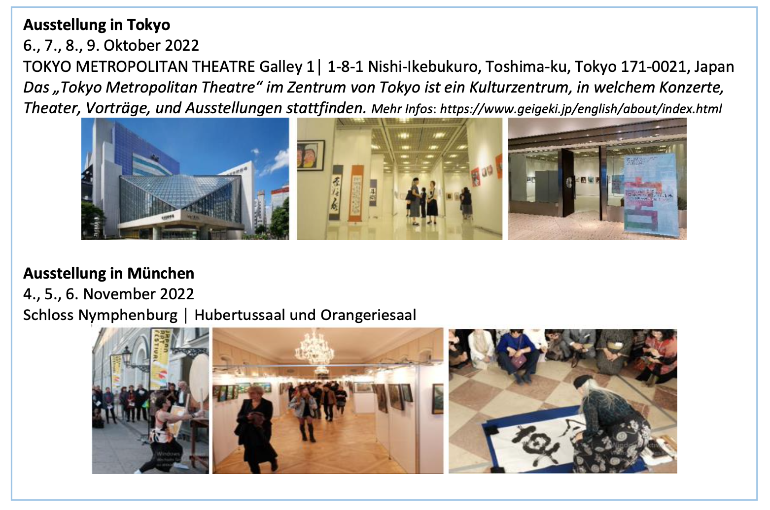 Ausstellung im Nymphenburger Schloß 4. bis 6. November 2022 Hubertussaal und Orangeriesaal